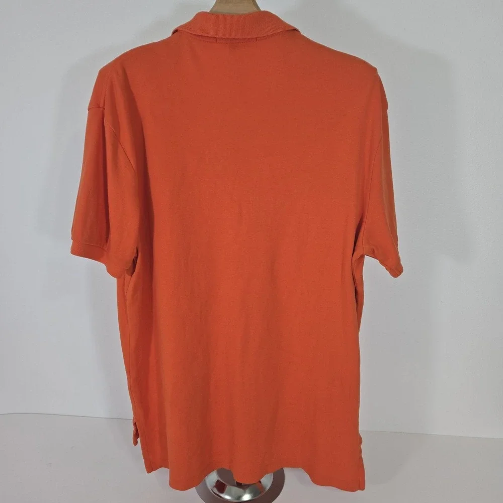 Polo Ralph Lauren Soft Touch Shirt Sz Medium Green‎ Pony Orange